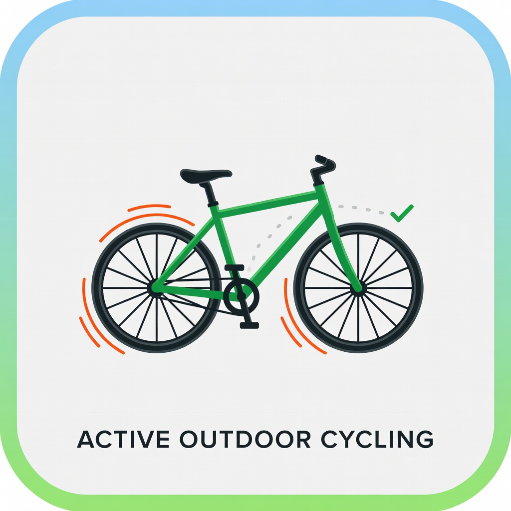 Person cycling outdoors for daily fitness habit
